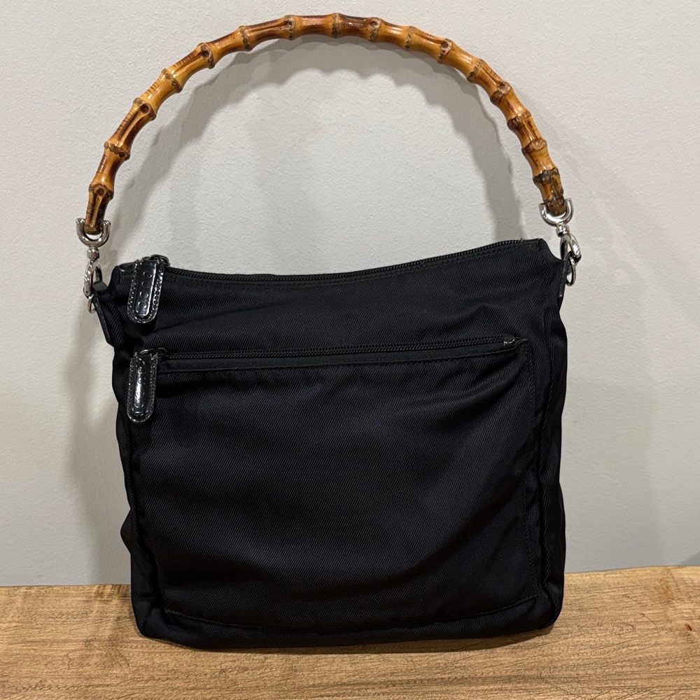 GUCCI VINTAGE Bamboo Nylon Bag EVC